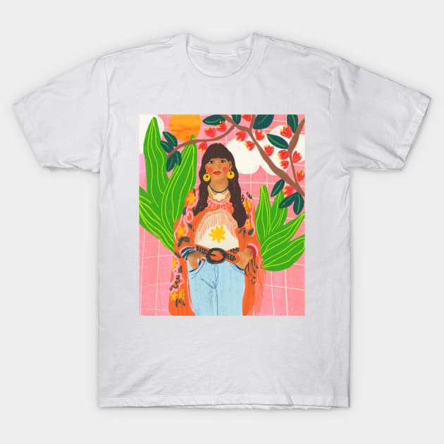 Hippie Girl T-Shirt by Gigi Rosado